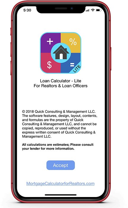 Loan Calculator-Mortgage Calculator for Realtors, Loan Officers