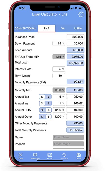 Loan Calculator-Mortgage Calculator for Realtors, Loan Officers