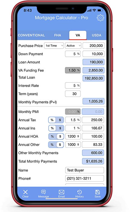 Loan Calculator;Mortgage Calculator for Realtors & Loan Officers