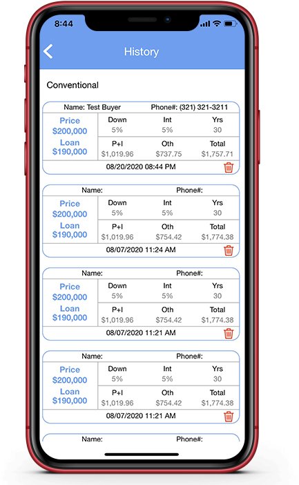 Loan Calculator;Mortgage Calculator for Realtors & Loan Officers